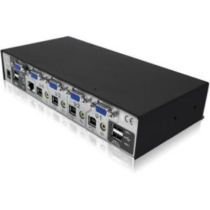 ADDER ADDERView 4 PRO VGA KVM-switch Rack-montage Zwart