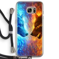 Fire & Ice: Samsung Galaxy S7 Edge Transparant Hoesje met koord