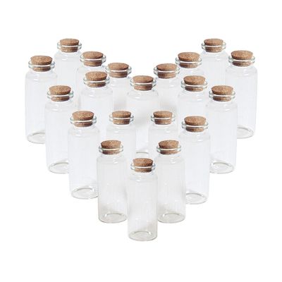 24x Transparante bruiloft cadeau flesjes van glas 18 ml