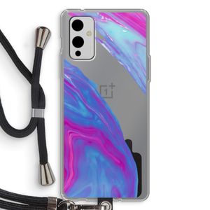 Zweverige regenboog: OnePlus 9 Transparant Hoesje met koord
