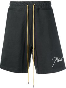 RHUDE short de sport à logo brodé - Noir