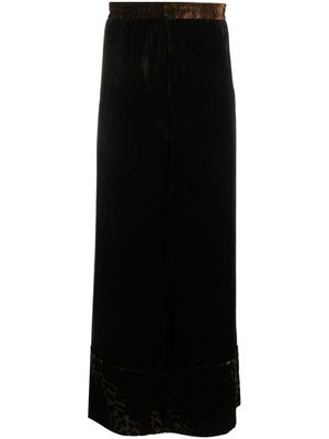 Pierre-Louis Mascia pantalon en velours à coupe ample - Noir