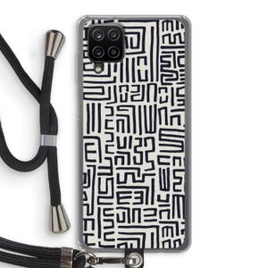 Moroccan Print: Samsung Galaxy A12 Transparant Hoesje met koord