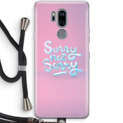 Sorry not sorry: LG G7 Thinq Transparant Hoesje met koord