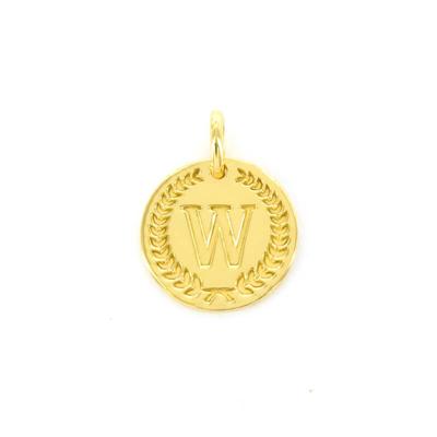 Imotionals Ronde Kettinghanger Letter W Goud
