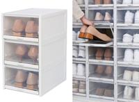 3 Fedec Stapelbare Schoenenorganisers - Schoenen opbergboxen - Transparant