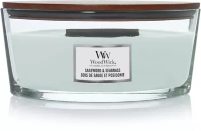 WoodWick ellipse candle sagewood & seagrass
