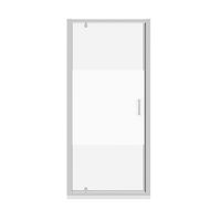 Luca Varess Vidor douche draaideur 90 x 190 cm helder glas met matte strook glans chroom profiel