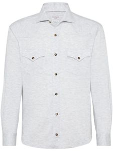 Brunello Cucinelli chemise à manches longues - Gris