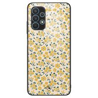 Samsung Galaxy A32 5G glazen hardcase - Yellow garden