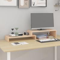 Monitorstandaard (52-101)x22x14 cm massief grenenhout