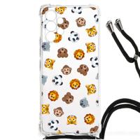 Doorzichtige Silicone Hoesje voor Samsung Galaxy A13 4G Dieren Emojis