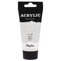 Acrylverf/hobbyverf op waterbasis - zilver - 75 ml - Schilderen/knutselen