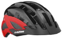 Lazer fietshelm Compact Deluxe unisex zwart/rood - thumbnail