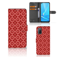 OPPO A72 | OPPO A52 Telefoon Hoesje Batik Rood - thumbnail