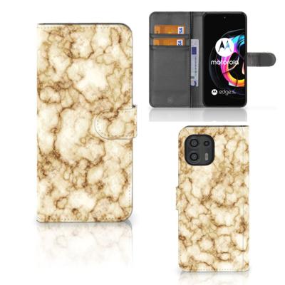 Motorola Edge 20 Lite | Bookcase | Marmer Goud
