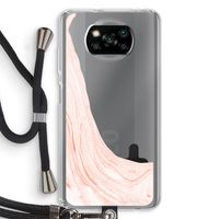 Peach bath: Xiaomi Poco X3 NFC Transparant Hoesje met koord