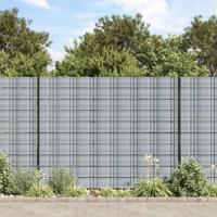 VidaXL Tuinschermen 10 st 252,5x19 m pvc grijs