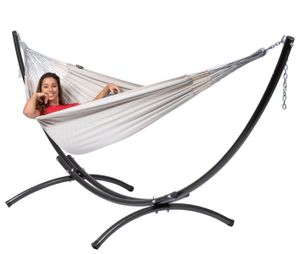 Hangmatset 2 Persoons Arc & Comfort Pearl - Colombiaanse - Wit / Ecru - 180 kg - Tropilex