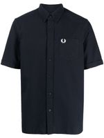 Fred Perry chemise en coton à manches courtes - Bleu