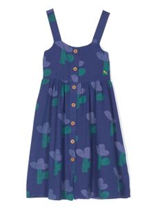 Bobo Choses robe froncée à fleurs - Bleu