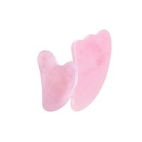 MissLady - Scraping Board Gua Sha Massage Tool Heart-shaped & M-shaped Set - Pink