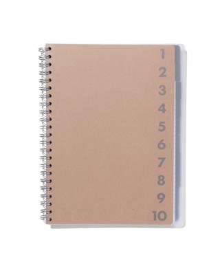 HEMA Collegeblok 10-in-1 - A4 - kraft