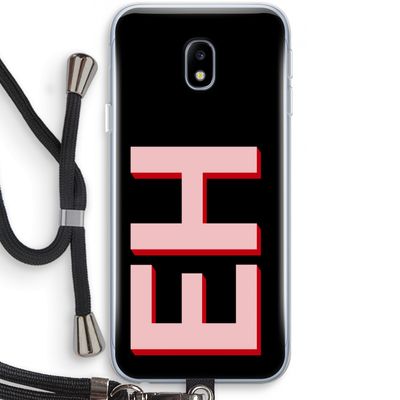 Monogram: Samsung Galaxy J3 (2017) Transparant Hoesje met koord