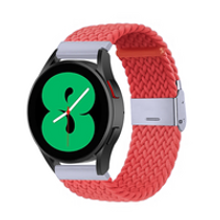 Braided nylon bandje - Lichtrood - Samsung Galaxy Watch Active 2 - thumbnail