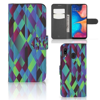 Samsung Galaxy A30 | Book Case | Abstract Green Blue