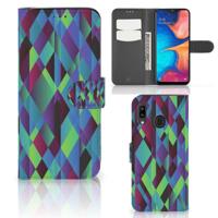 Samsung Galaxy A30 | Book Case | Abstract Green Blue
