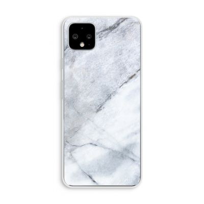 Witte marmer: Pixel 4 XL Transparant Hoesje