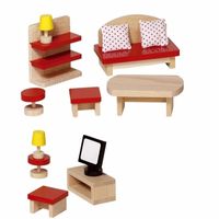 Woonkamer meubeltjes voor een poppenhuis - thumbnail