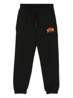 MSGM Kids pantalon de jogging en coton à logo imprimé - Noir