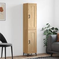 Hoge kast 34,5x34x180 cm bewerkt hout sonoma eikenkleurig