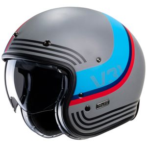 HJC V31 Byron, Jethelm of scooter helm, Mat Grijs Blauw