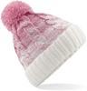 Beechfield CB459 Ombré Beanie - Dusky Pink/Off White - One Size