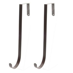 2x stuks kerstkrans ophangen ijzeren hangers 28 cm