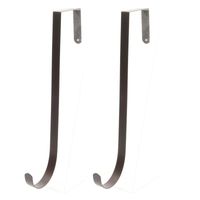 2x stuks kerstkrans ophangen ijzeren hangers 28 cm