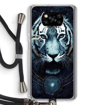 Darkness Tiger: Xiaomi Poco X3 NFC Transparant Hoesje met koord