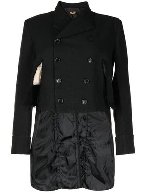 Comme Des Garçons Comme Des Garçons blazer crop à boutonnière croisée - Noir
