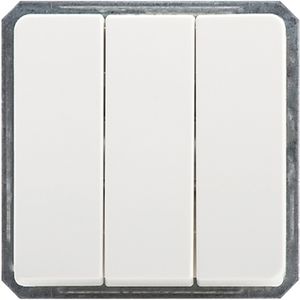 201104  - Off switch 3x1-pole flush mounted white 201104