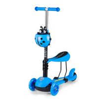 Viking Choice  Kinderstep - lieveheersbeestje - blauw - met zitje en LED-verlichting - thumbnail