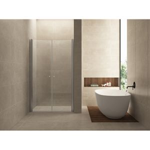 Wiesbaden Douchedeur | 2 Pendeldeuren | 80x200cm | 6mm NANO coating glas | Chroom | Nisdeur