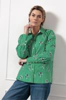 Studio Anneloes Liona Poplin Flower Stripe Blouse 12549 Blouse 7911 Clover Green/off White