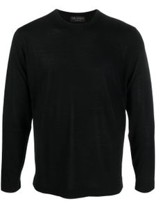 Dell'oglio pull en maille fine à col rond - Noir