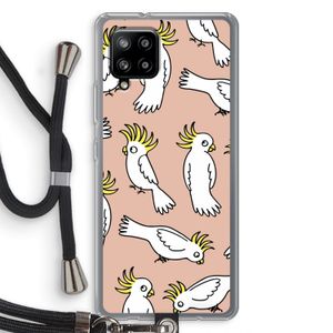 Papegaai: Samsung Galaxy A42 5G Transparant Hoesje met koord