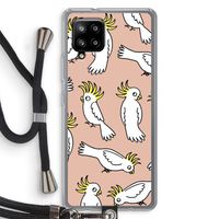 Papegaai: Samsung Galaxy A42 5G Transparant Hoesje met koord