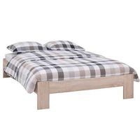 Twijfelaar bed Sydney - eikenkleur - 120x200 cm