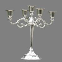 Retro kandelaar Home Decoratie woonkamer Cafe thema restaurant sieraden kaarslicht diner rekwisieten geschenken stijl: zilver-5 armen